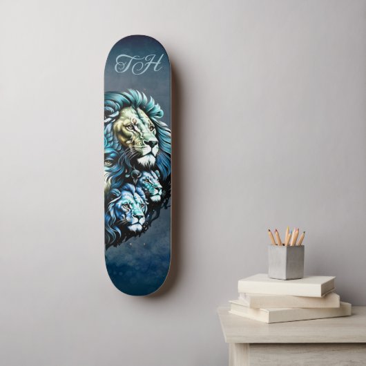 Skateboard La présence puissante des lions (Art mural)