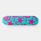 Skateboard La rose indien bleue turquoise Girly tient le (Horz)