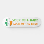 Skateboard La Saint-Patrick Drapeau Irlande Trèfle Nom Person (Horz)