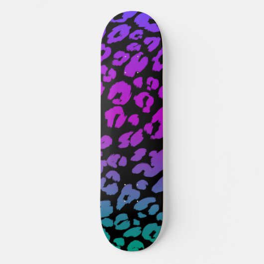 Skateboard La série léopard multicolore Design 1 (Recto)