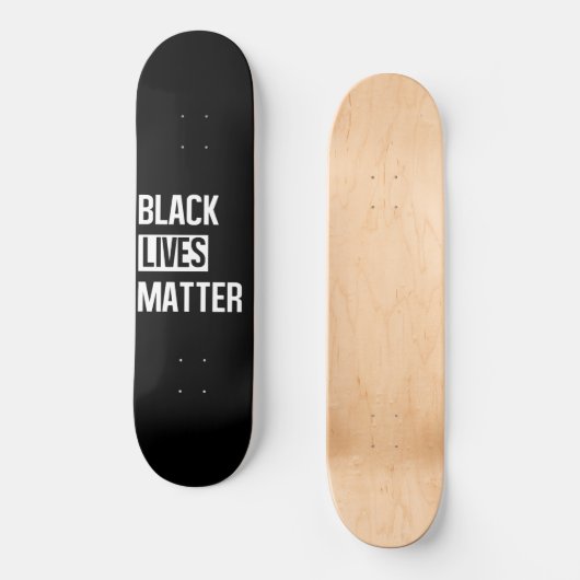 Skateboard La vie noire importe (Recto)