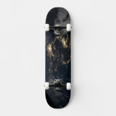 Skateboard La Ville Éclairait Le Japon La Nuit. (Recto)