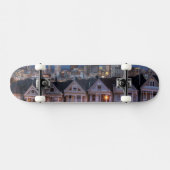 Skateboard La vue de nuit des maisons "a peint dames" (Horz)