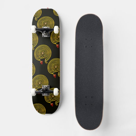 Skateboard LABYRINTH HYPER, noir (Recto)