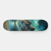 Skateboard Lac Mountain/cabine sous les étoiles (Horz)