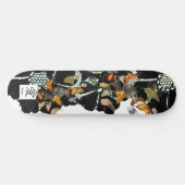 SKATEBOARD LACE NOIRE ET BOUTEILLES KANJI LOVE (Horz)
