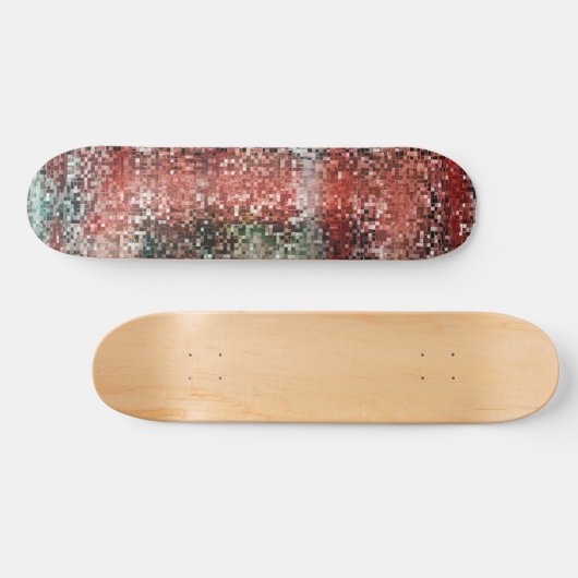 Skateboard Ladrilho vermelho manchado com tinta spray (Horz)