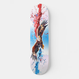 Skateboard L'aigle à tête blanche survole une tache de rouge,