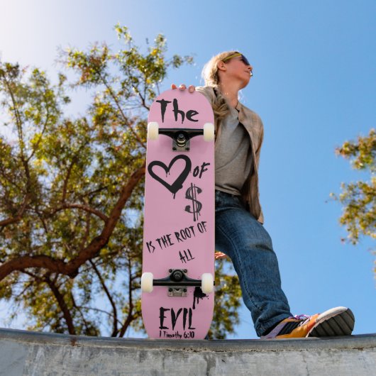 Skateboard L'amour de l'argent Doodle rose Evil (Extérieur 1)