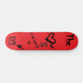 Skateboard L'amour de l'argent mal Red Doodle Christian (Horz)