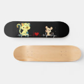 Skateboard L'amour entre chat et souris (Horz)