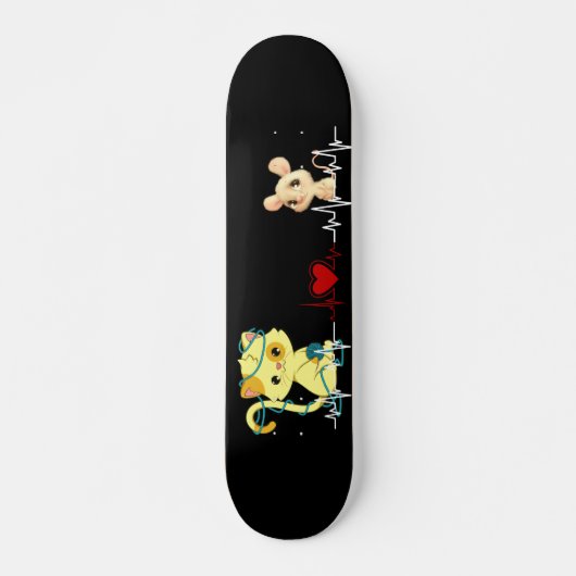 Skateboard L'amour entre chat et souris (Devant)