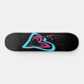 Skateboard L'amour est une trace de coeurs (Horz)