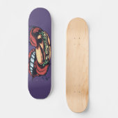 Skateboard Langue de bouche et hamburger (Recto)
