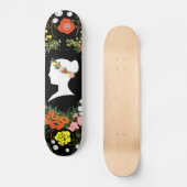 Skateboard Langue de planche à roulettes de fleurs (Recto)