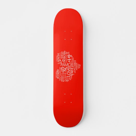 Skateboard Langues du coeur d'amour (Devant)