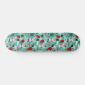 Skateboard Lapin blanc en rose (Horz)