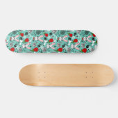 Skateboard Lapin blanc en rose (Horz)
