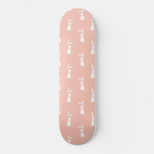 Skateboard Lapin Blanc Joyeuses Pâques Féminin Pastel Rose Pr