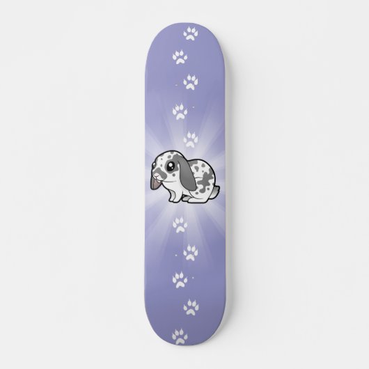 Skateboard Lapin de bande dessinée (cheveux lisses d'oreille (Devant)