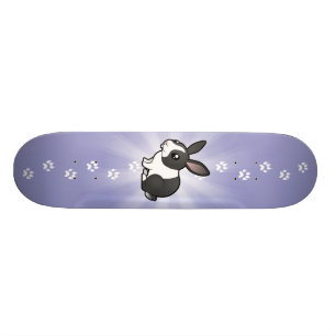 Skateboard Lapin de bande dessinée (cheveux lisses d'oreille