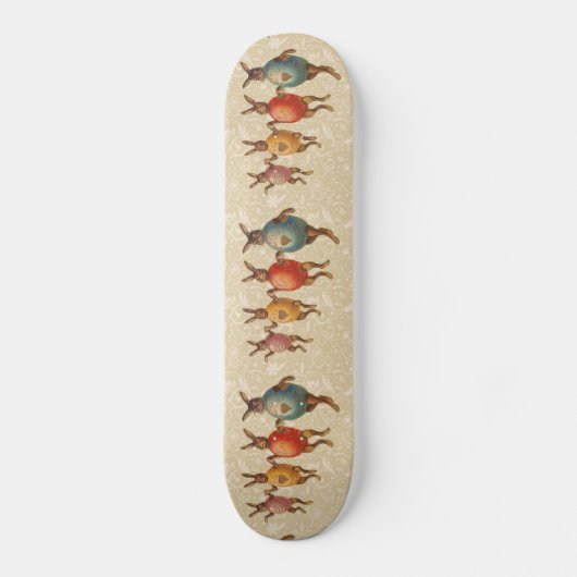 Skateboard Lapin de Pâques Œufs Dansants (Recto)