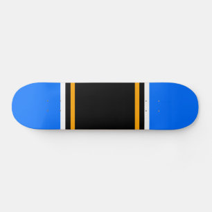 Skateboard Large noir blanc brillant bleu jaune rayures de co