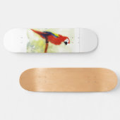 Skateboard L'art coloré des oiseaux Macaw (Horz)