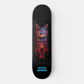 Skateboard L'art du tatouage tribal de Neon Cat (Recto)