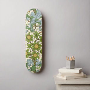 Skateboard L'art nouveau du motif de verger de William Morris