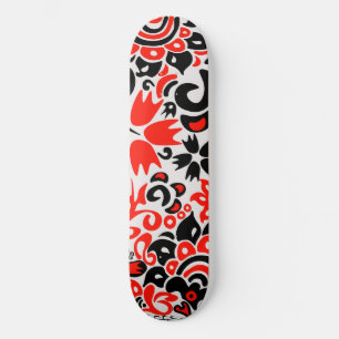 Skateboard L'art populaire ukrainien motif floral abstact