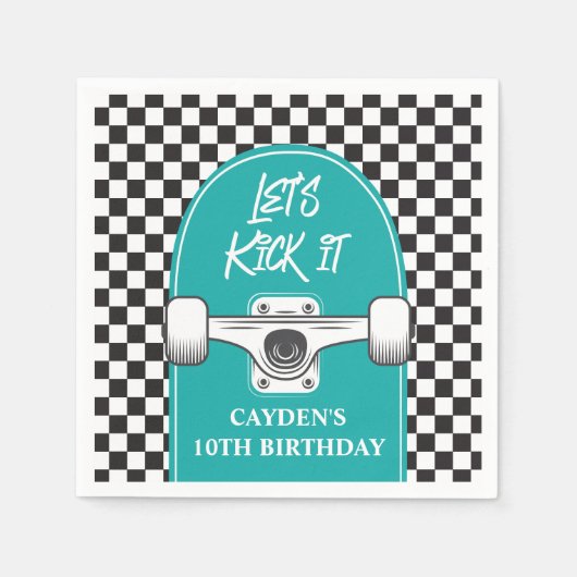 Skateboard Laten we het 's avonds doden Servet (Voorkant)