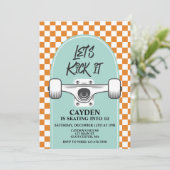 Skateboard Laten we 't 's avonds uitnodigen Kaart (Staand voorkant)