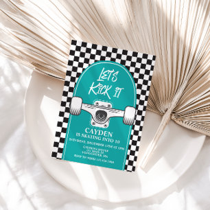 Skateboard Laten we 't 's avonds uitnodigen Kaart