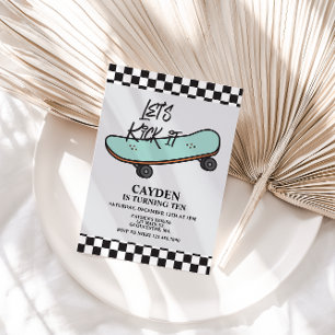 Skateboard Laten we 't 's avonds uitnodigen Kaart