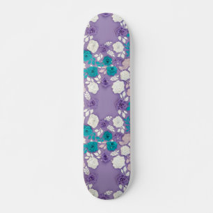 Skateboard Lavande florale