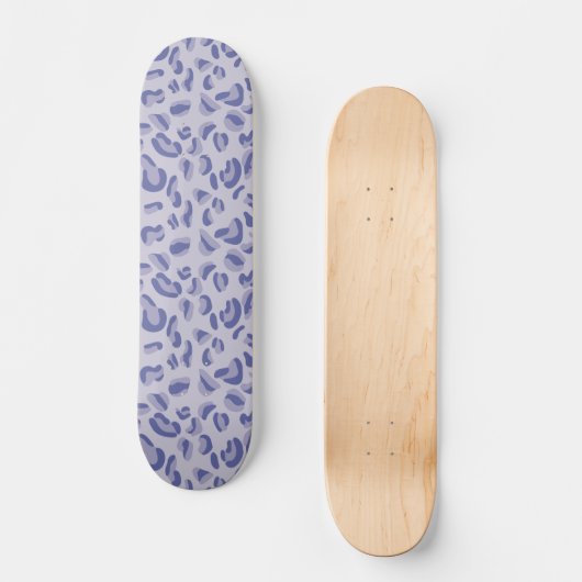 Skateboard Lavande numérique Motif Leopard violet (Recto)