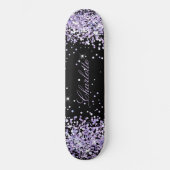 Skateboard Lavande violette noire nom de poussière de parties (Recto)