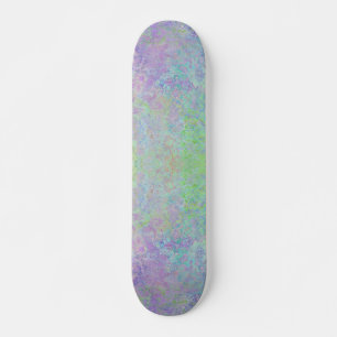 Skateboard Lavender Dream Neon Pastel Encre d'alcool Abstrait