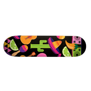 Skateboard Le cactus de sombrero de partie de fiesta chaule