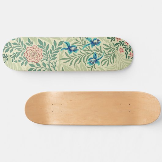 Skateboard Le célèbre motif Larkspur de William Morris (Horz)