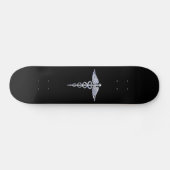 Skateboard Le chrome aiment le symbole Médicale de caducée (Horz)