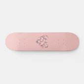 Skateboard Le coeur floral de Valentine (Horz)