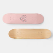 Skateboard Le coeur floral de Valentine (Horz)