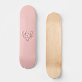 Skateboard Le coeur floral de Valentine (Recto)