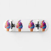 Skateboard Le cône de glace classique vibrant de SlipperyJoe' (Horz)