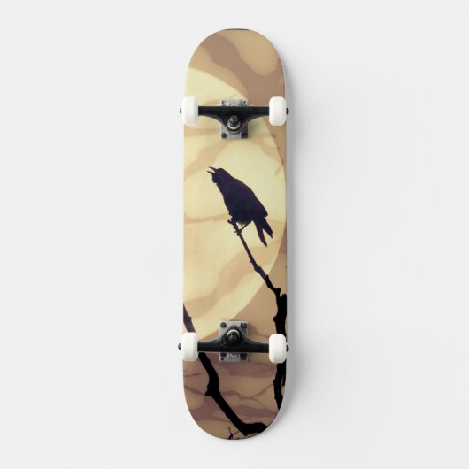 Skateboard Le Corbeau, la Lune, les Ombres (Recto)