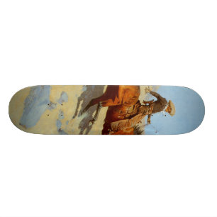 Skateboard Le cowboy de Frederic Remington (1902)