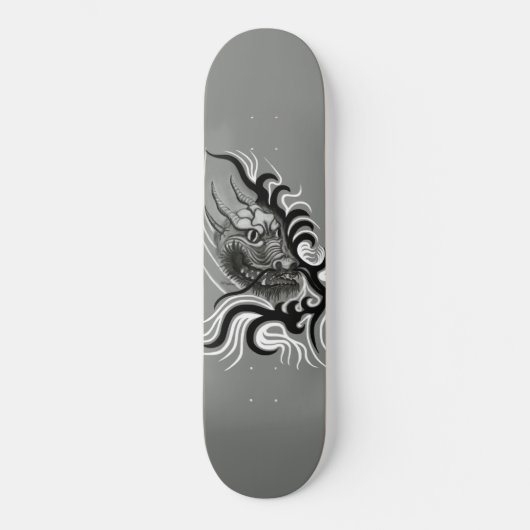 Skateboard Le dragon chinois à la toiture de tatouage (Recto)