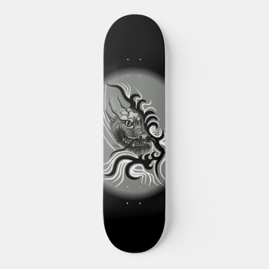 Skateboard Le dragon chinois à la toiture de tatouage (Recto)
